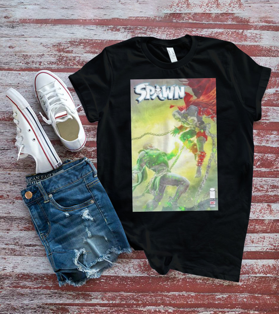 Spawn 347 Comic Cover Dark Hero Battle Chains T-Shirt