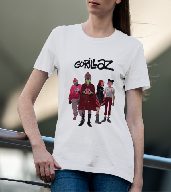 Gorillaz Cracker Island Animated Band Characters T-Shirt