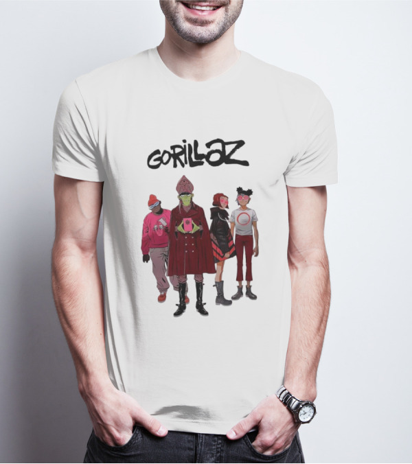 Gorillaz Cracker Island Animated Band Characters T-Shirt