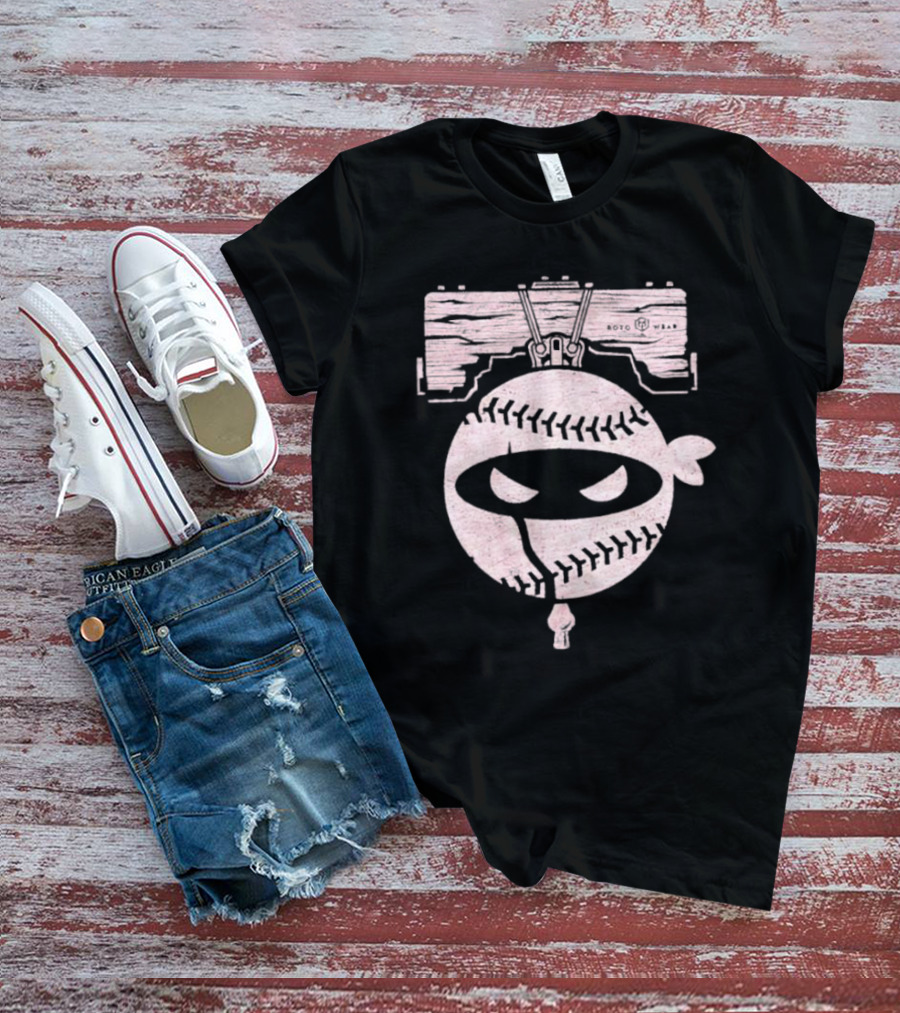 Roto Wear Pitching Ninja Baseball Bell T-Shirt