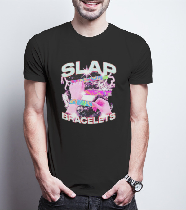 SLAP Bracelets Psychedelic Neon Cosmic T-Shirt