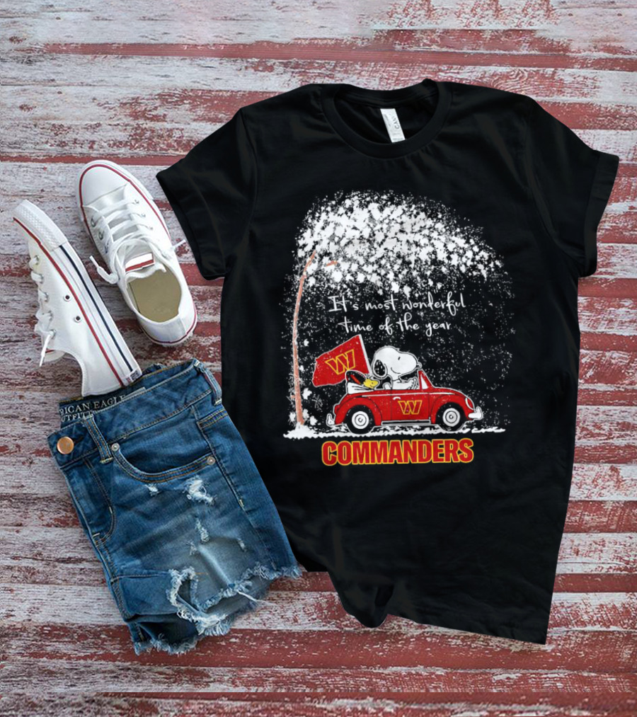 Snoopy And Woodstock Commanders Winter Wonderful Time Of The Year T-Shirt