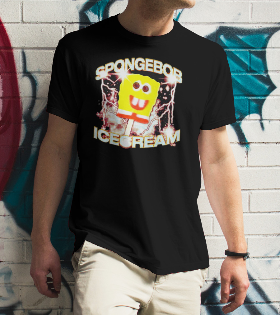 SPONGEBOB ICE CREAM POPSICLE LIGHTNING BOLTS T-Shirt