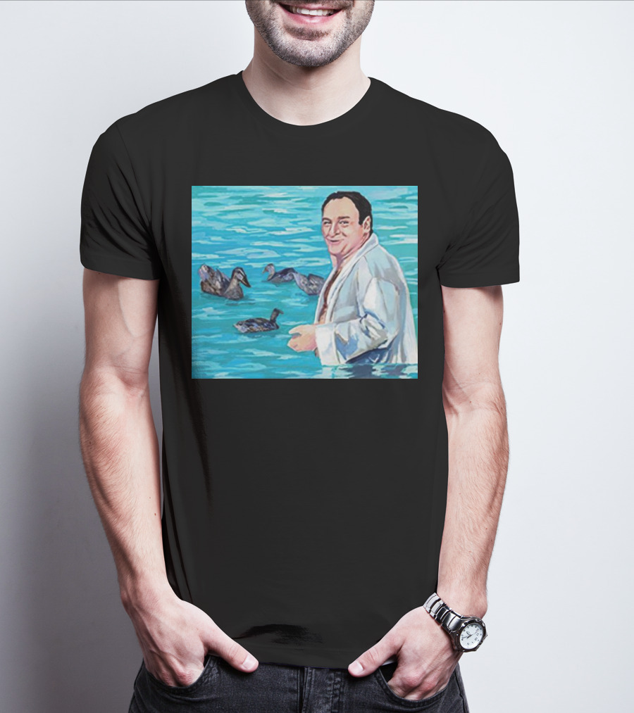 The Sopranos Tony Soprano Ducks Pool Scene Fan T-Shirt