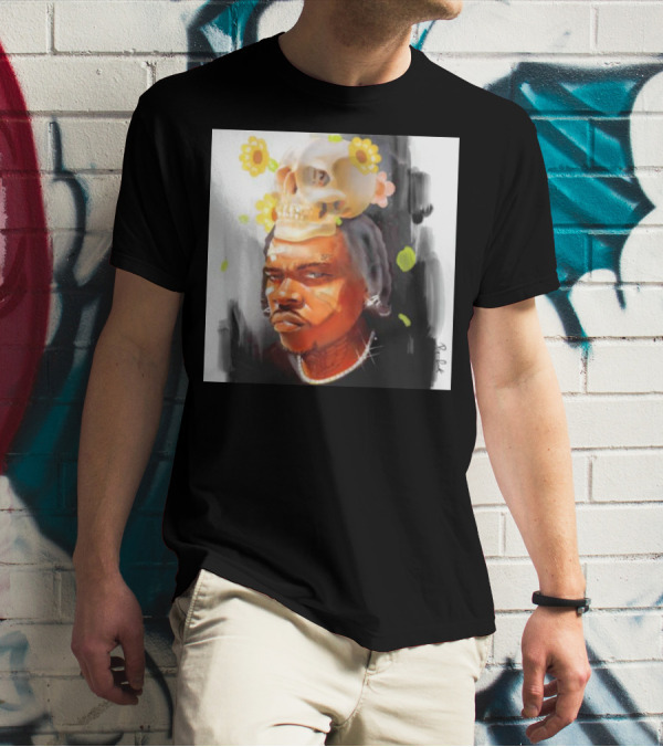 Wun Night Only New York Floral Skull T-Shirt