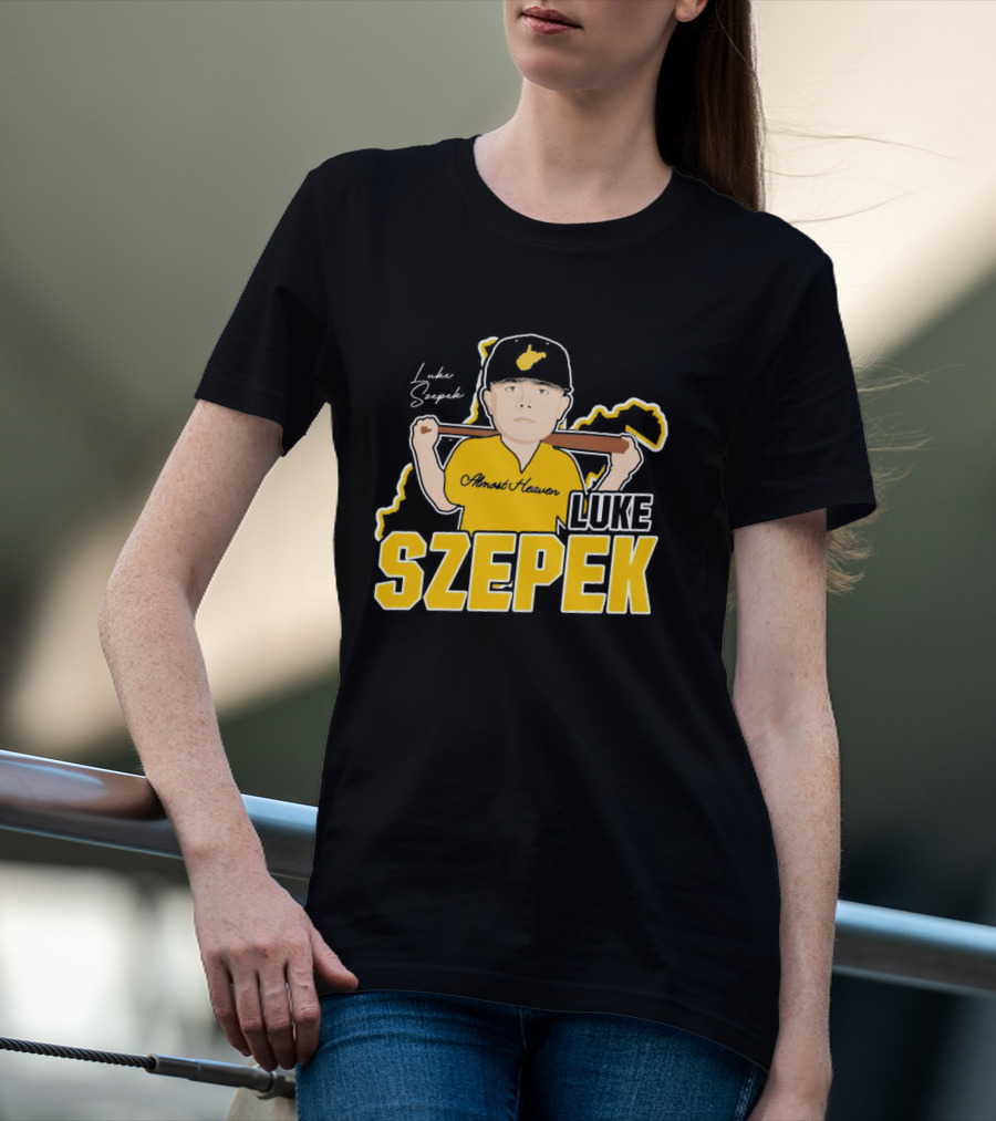 Luke Szepek Almost Heaven Caricature Signature T-Shirt