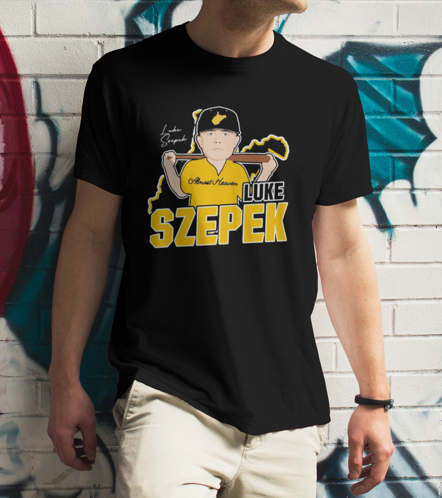 Luke Szepek Almost Heaven Caricature Signature T-Shirt