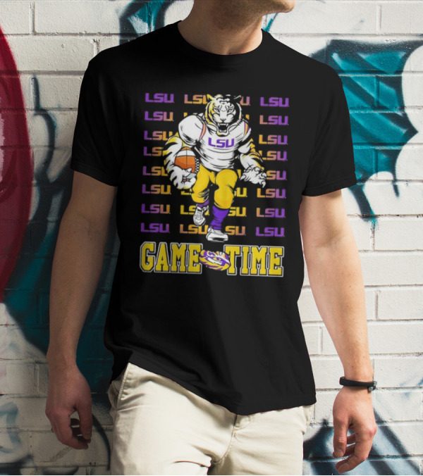 LSU Tigers Game Time Football T-Shirt