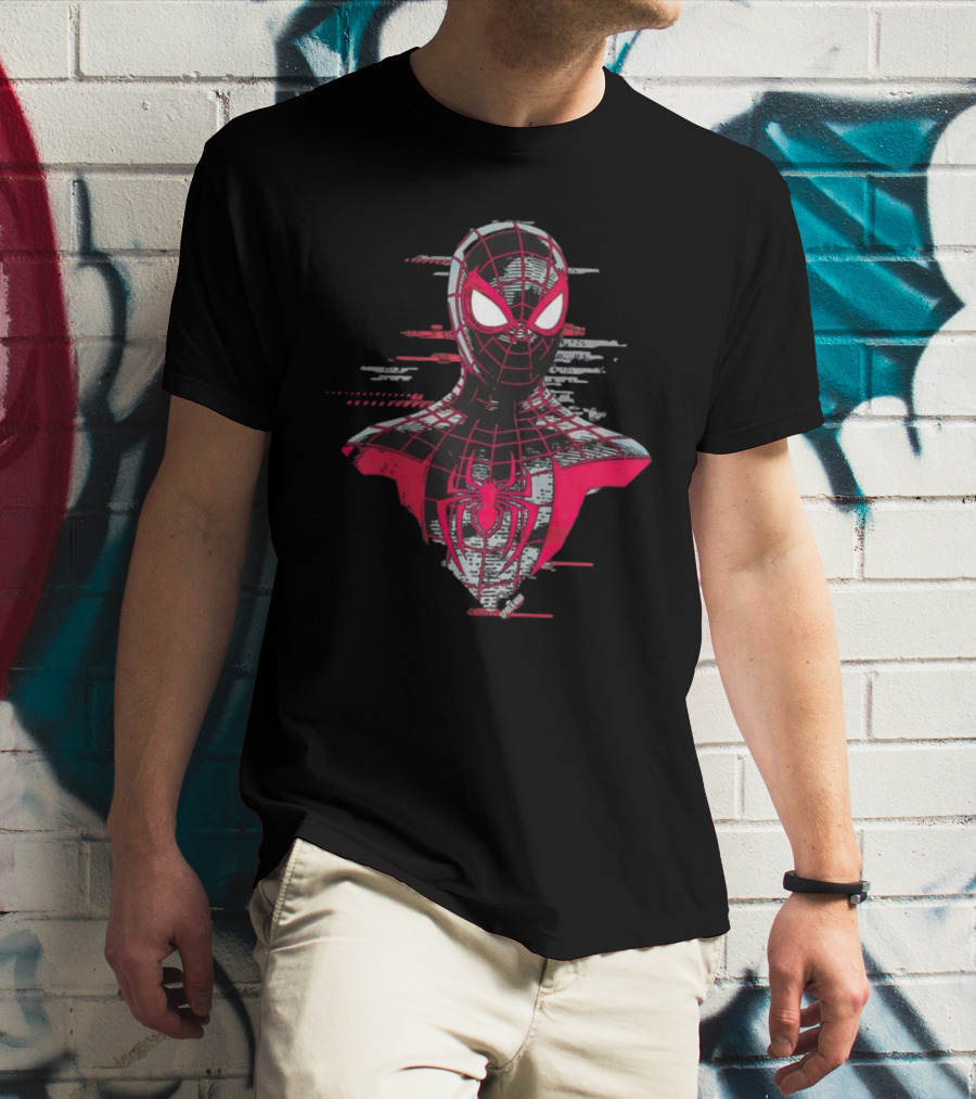Spider-Man Miles Morales Marvel Glitch T-Shirt