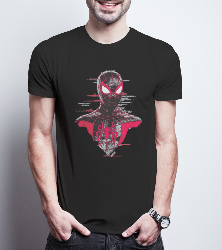 Spider-Man Miles Morales Marvel Glitch T-Shirt