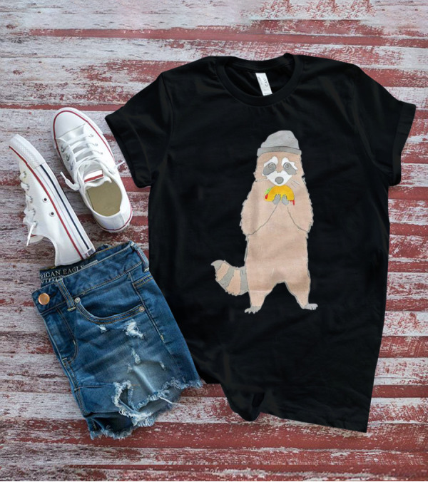 Mischievous Raccoon Eating Taco Bandit T-Shirt