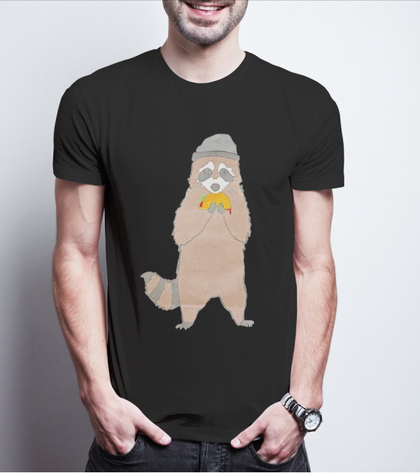 Mischievous Raccoon Eating Taco Bandit T-Shirt