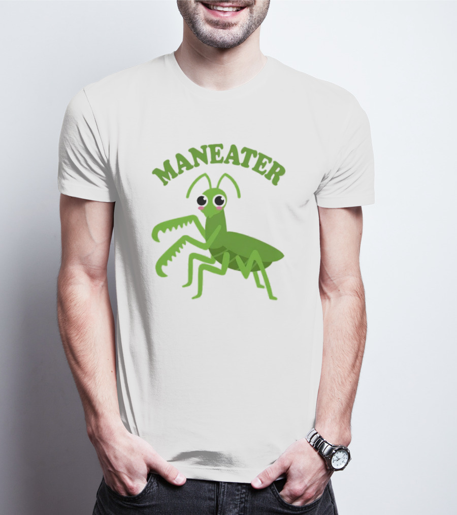 Maneater Praying Mantis Cartoon T-Shirt