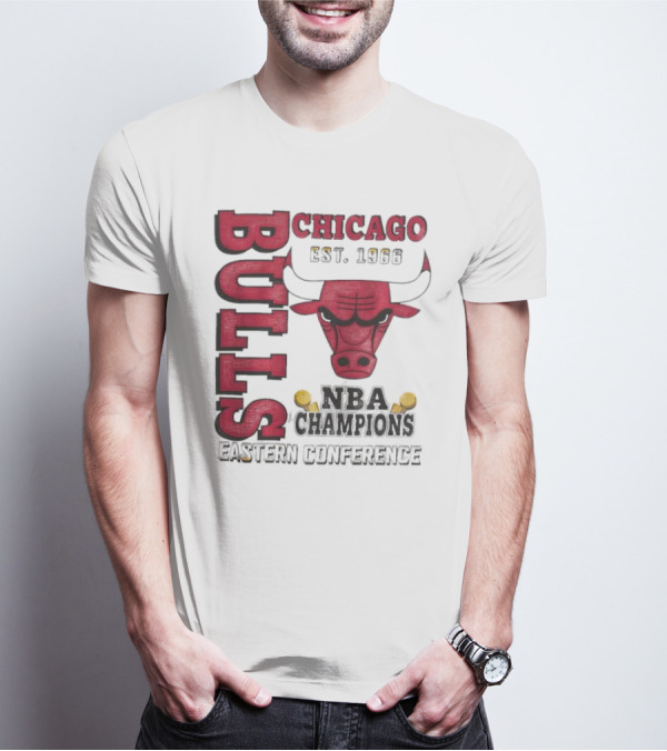 Chicago Bulls NBA Champions Eastern Conference Bull T-Shirt