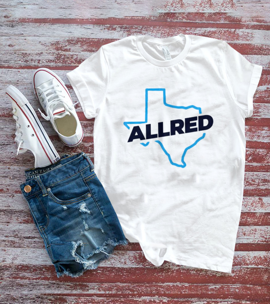 ALLRED Texas Map Outline T-Shirt