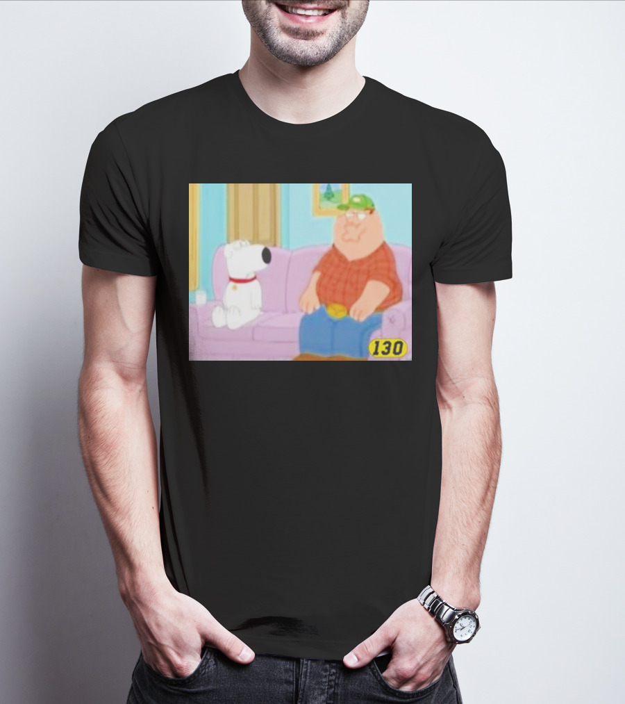 David Wearing Brian Griffin Peter Griffin On Couch 130 T-Shirt