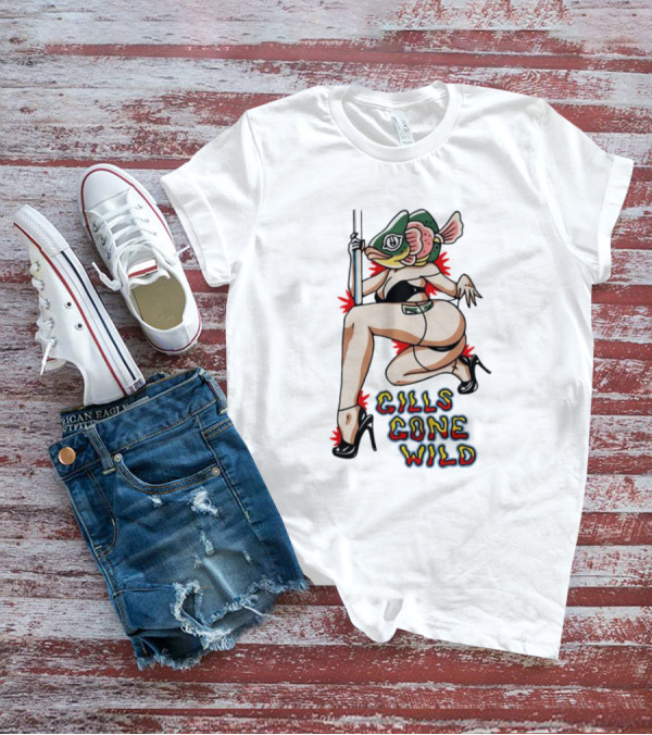 Gills Gone Wild Fish-Headed Dancer On Pole T-Shirt