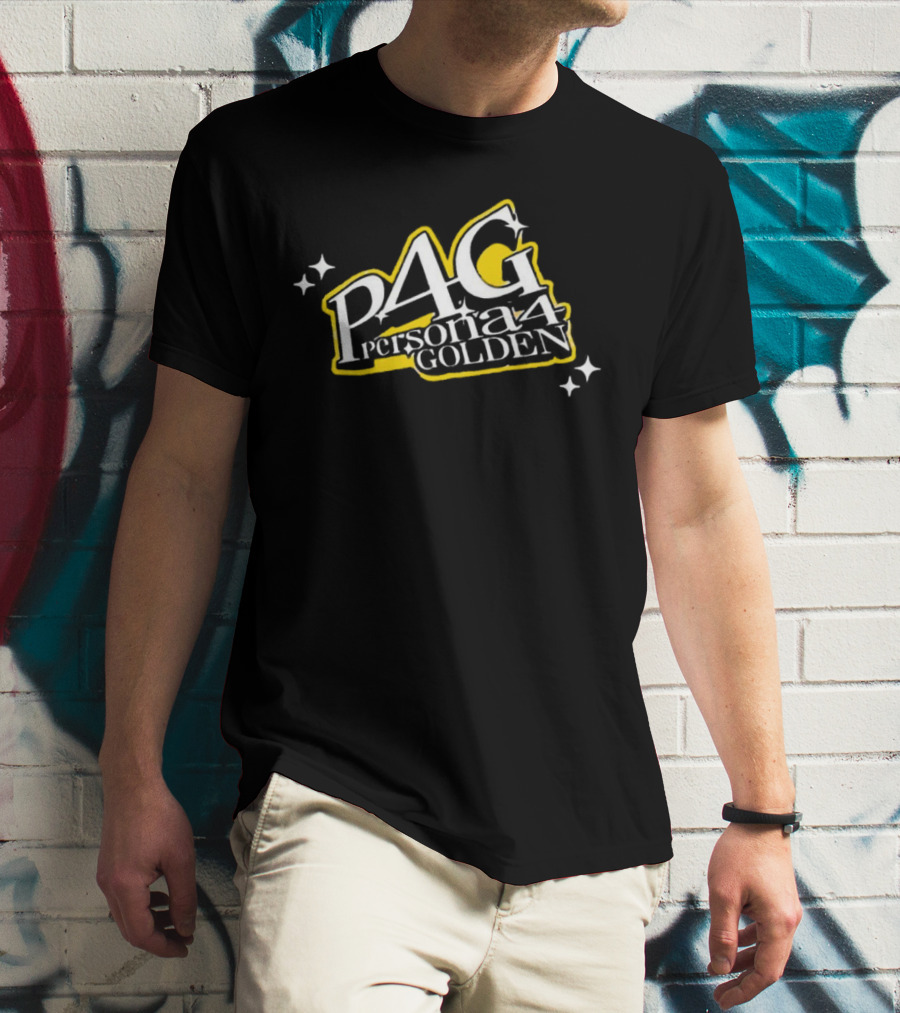 P4G Persona 4 Golden Logo With Stars T-Shirt