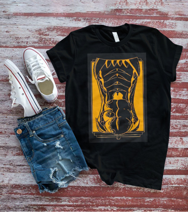 Slosh Dog Synesthesia Abstract Monster Torso Claws T-Shirt