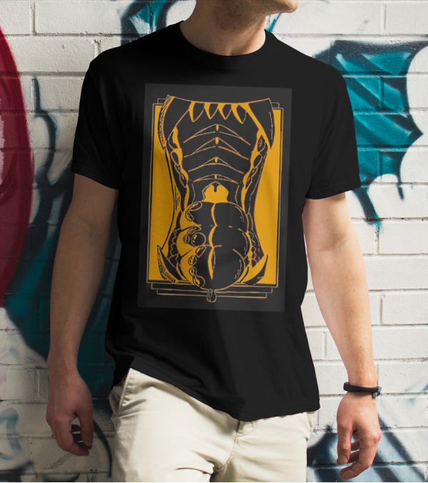 Slosh Dog Synesthesia Abstract Monster Torso Claws T-Shirt