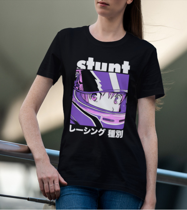 Stunt Anime Style Racing Helmet T-Shirt