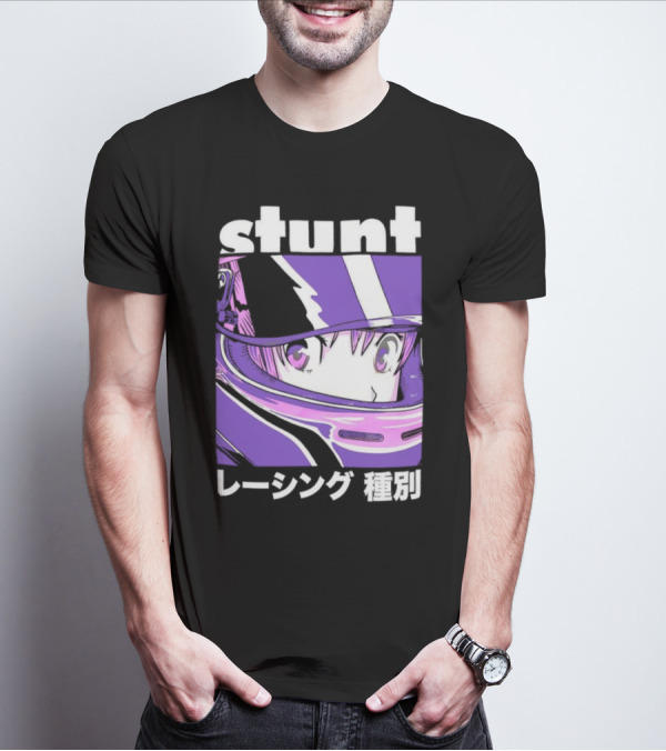 Stunt Anime Style Racing Helmet T-Shirt