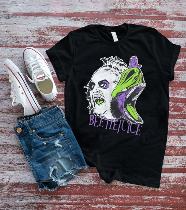 Beetlejuice Halloween Creature Mashup With Alligator Head T-Shirt