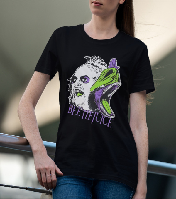 Beetlejuice Halloween Creature Mashup With Alligator Head T-Shirt