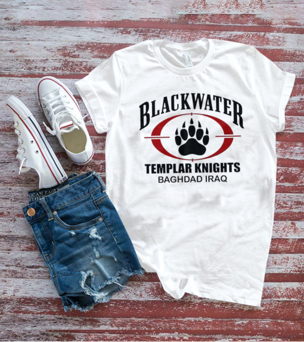 Blackwater Templar Knights Baghdad Iraq Paw Print Emblem T-Shirt