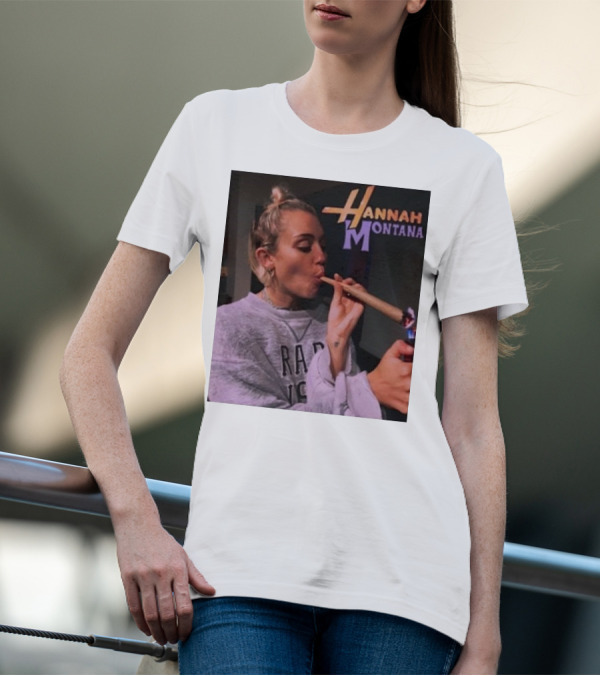 Disney Hannah Montana Smoking Weed Blunt T-Shirt