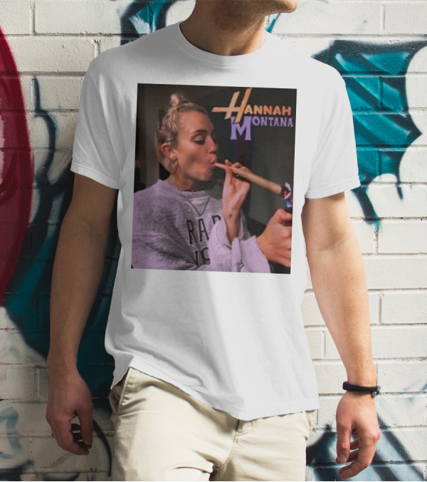 Disney Hannah Montana Smoking Weed Blunt T-Shirt