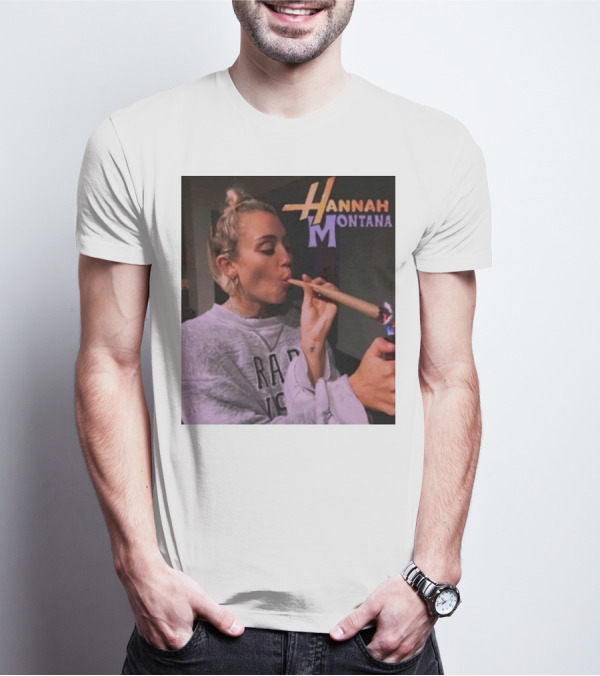 Disney Hannah Montana Smoking Weed Blunt T-Shirt