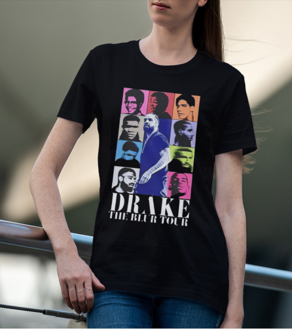 Drake The Blur Tour Pop Art Style Portrait Collage T-Shirt