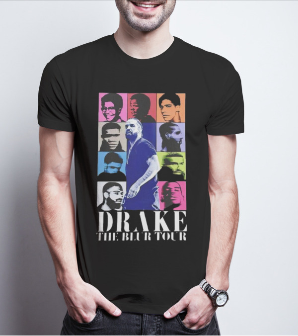 Drake The Blur Tour Pop Art Style Portrait Collage T-Shirt