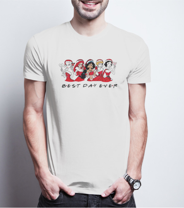 Disney Princess Friends Best Day Ever Christmas T-Shirt