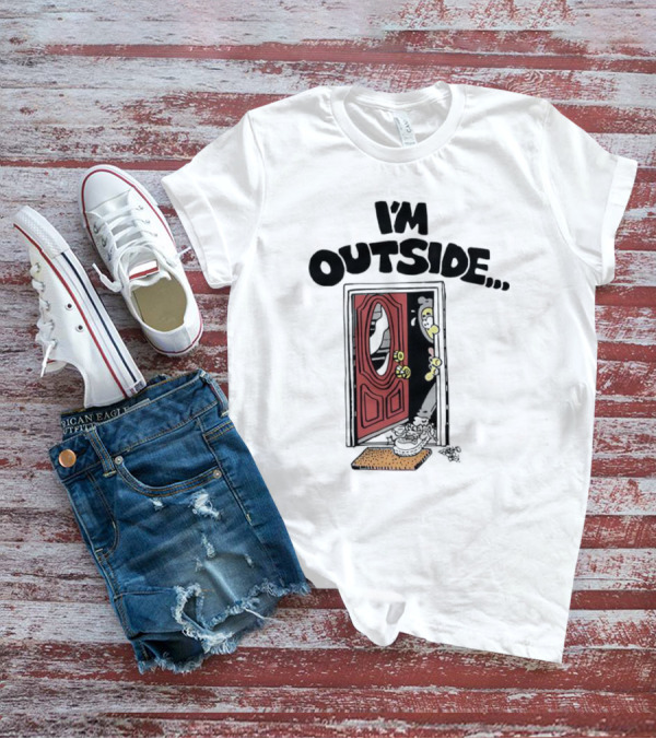 Frko I'm Outside Grim Reaper Door Comic T-Shirt