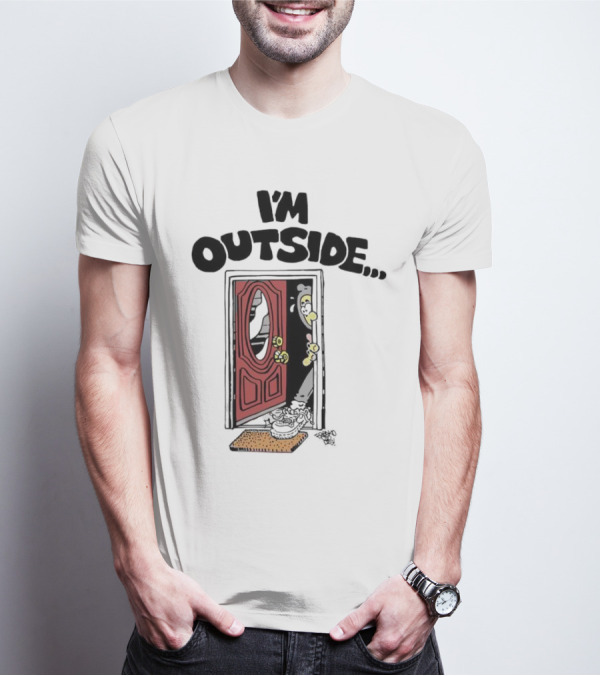 Frko I'm Outside Grim Reaper Door Comic T-Shirt