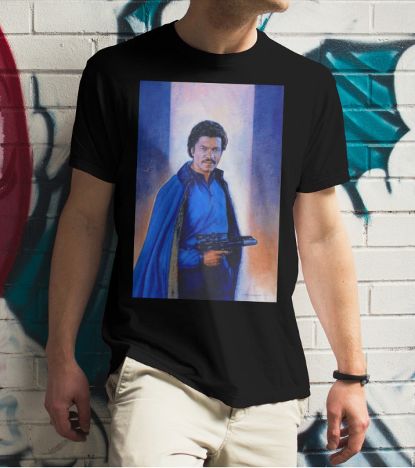 Lando Calrissian Holding Blaster Star Wars Character T-Shirt