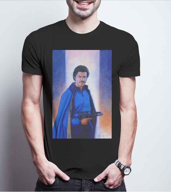 Lando Calrissian Holding Blaster Star Wars Character T-Shirt