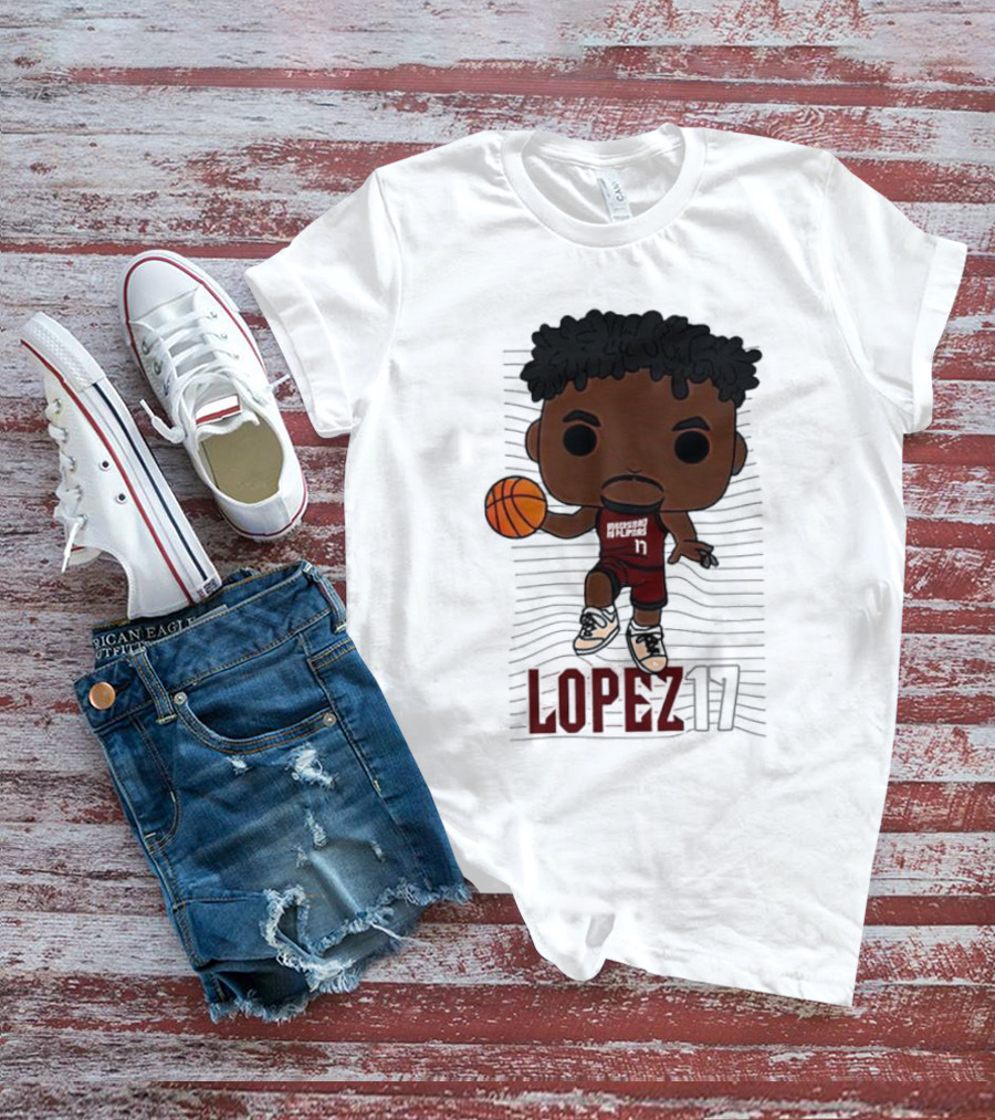 Lopez 17 Basketball Chibi Dribble T-Shirt
