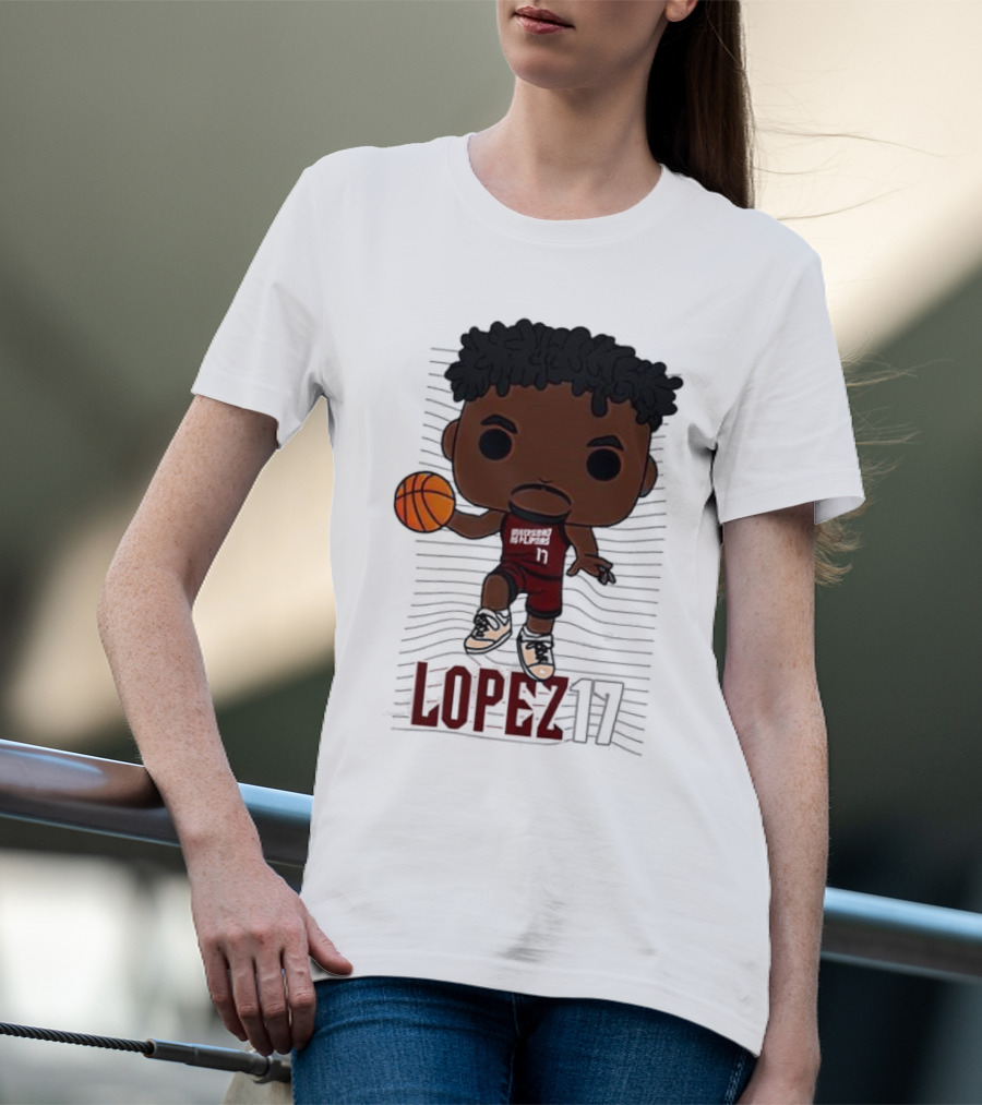 Lopez 17 Basketball Chibi Dribble T-Shirt