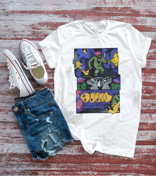 MF Doom Graffiti Comic Street Scene T-Shirt