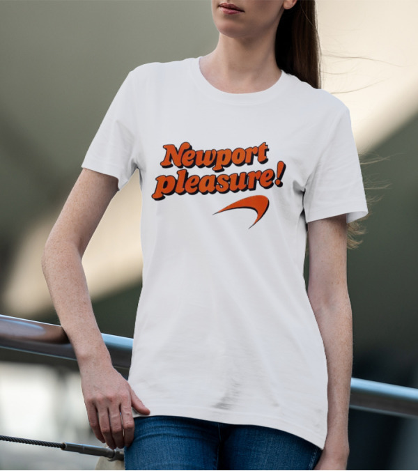 Newport Pleasure Iconic Orange Curve T-Shirt