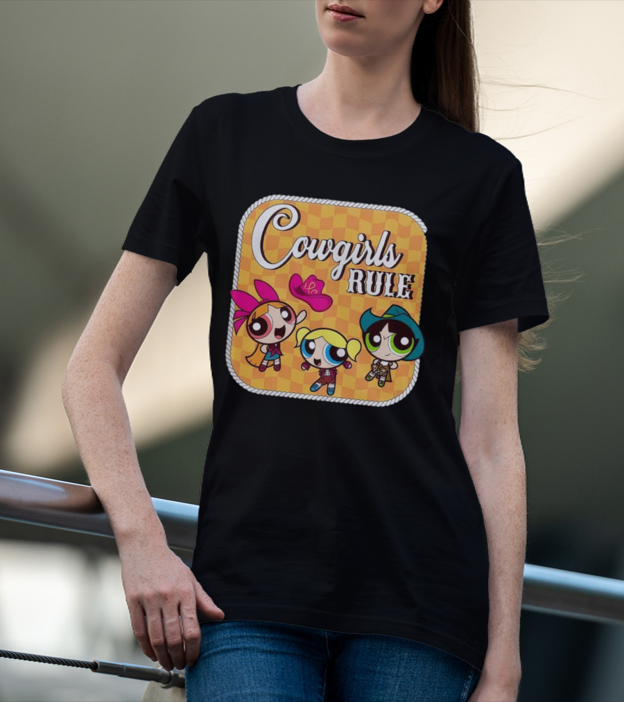 Cowgirls Rule Powerpuff Girls Western T-Shirt