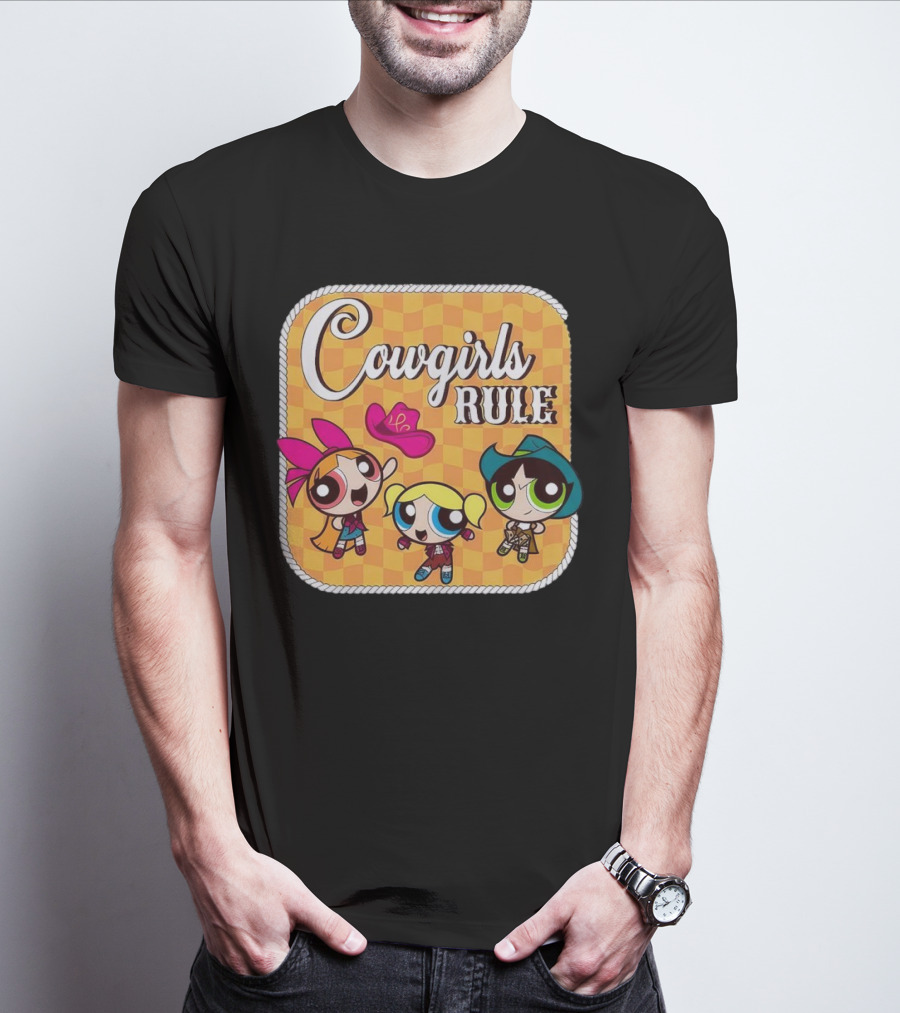 Cowgirls Rule Powerpuff Girls Western T-Shirt