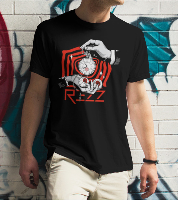 Rezz Hypnotic Timepiece Artwork With Pocket Watch And Optical Illusion T-Shirt