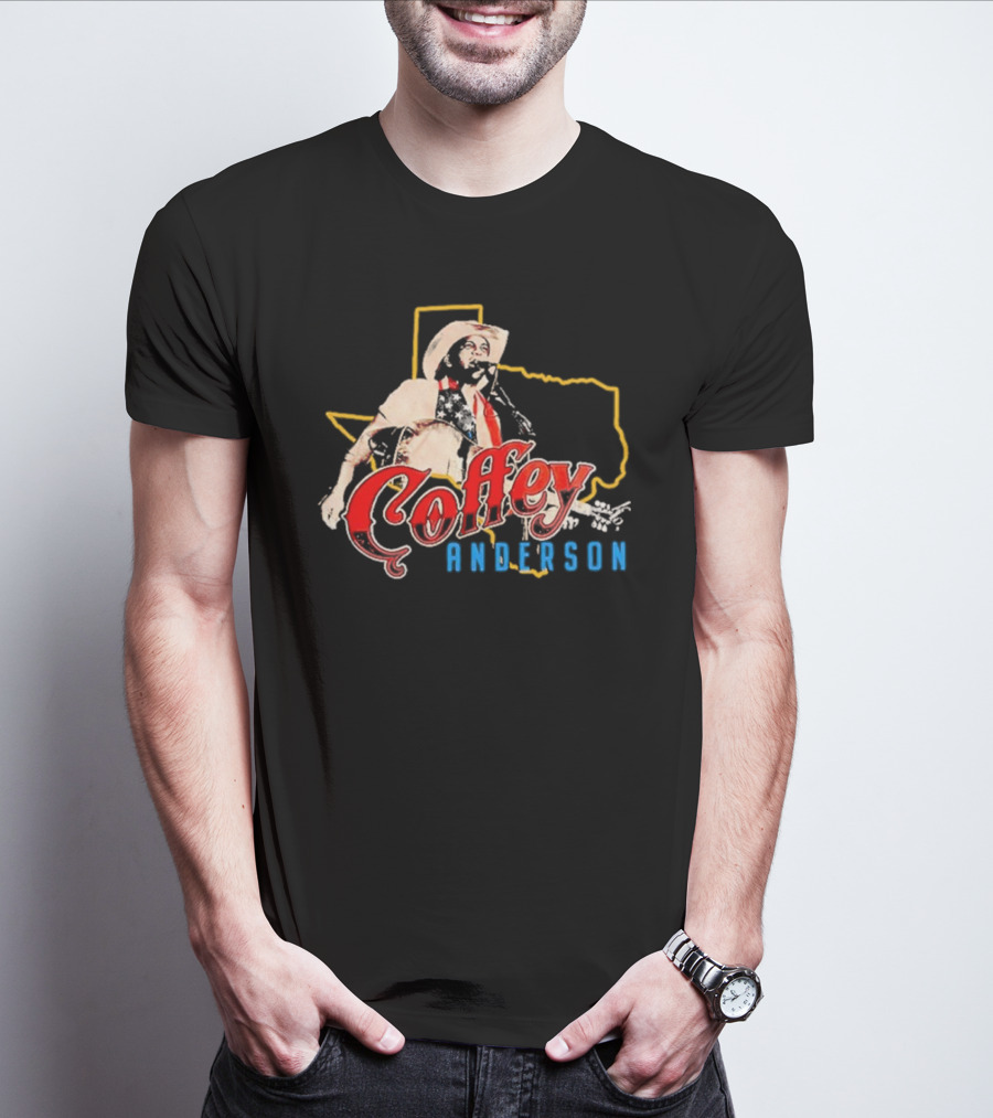 Coffey Anderson Texas Outline Cowboy Music T-Shirt