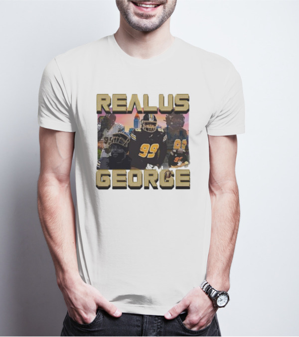 Realus George 99 Football Player Urban Skyline T-Shirt
