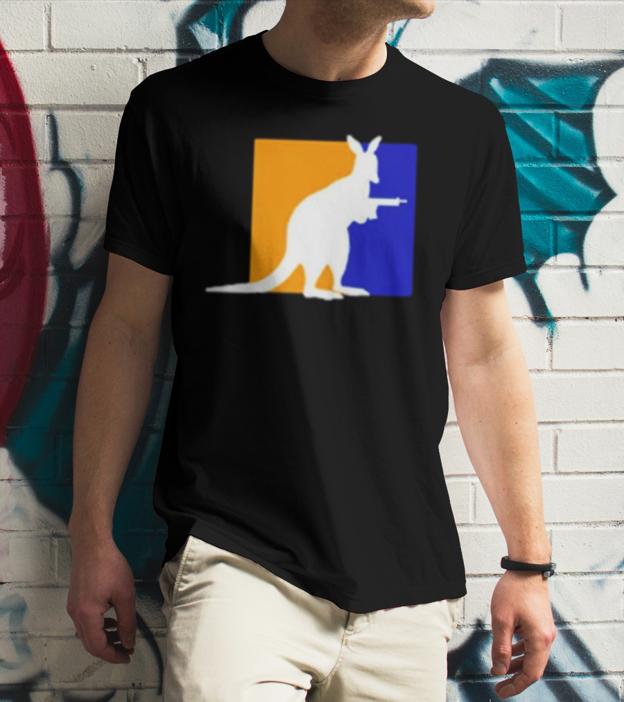 Thunder Down Under Kangaroo With Gun Australia T-Shirt