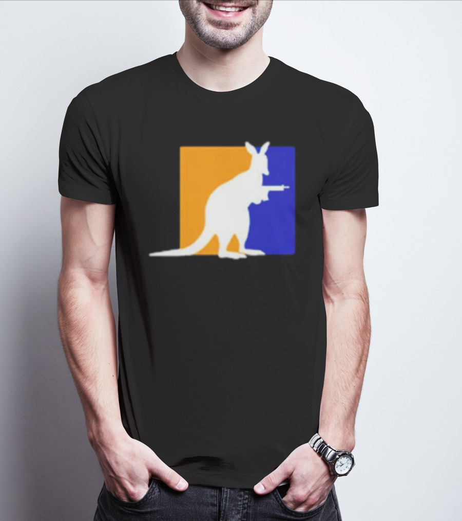 Thunder Down Under Kangaroo With Gun Australia T-Shirt